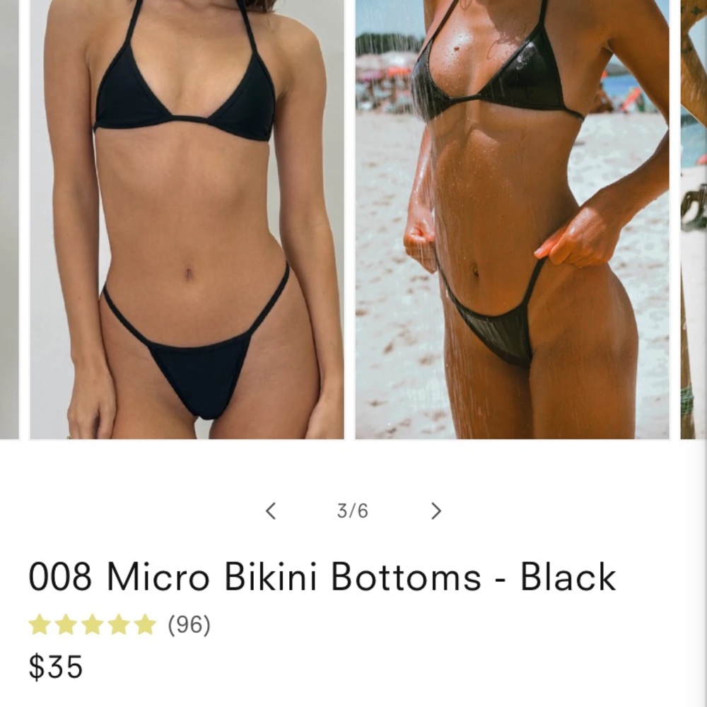 Tinye Swimwear Micro Bikini Bottoms Large